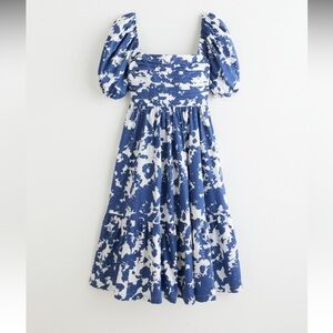 Emerson Poplin Puff Sleeve Midi Dress Size Small